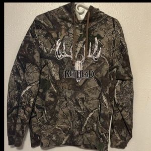 Red Head Camouflage pullover hoodie size L  good condition pre owned